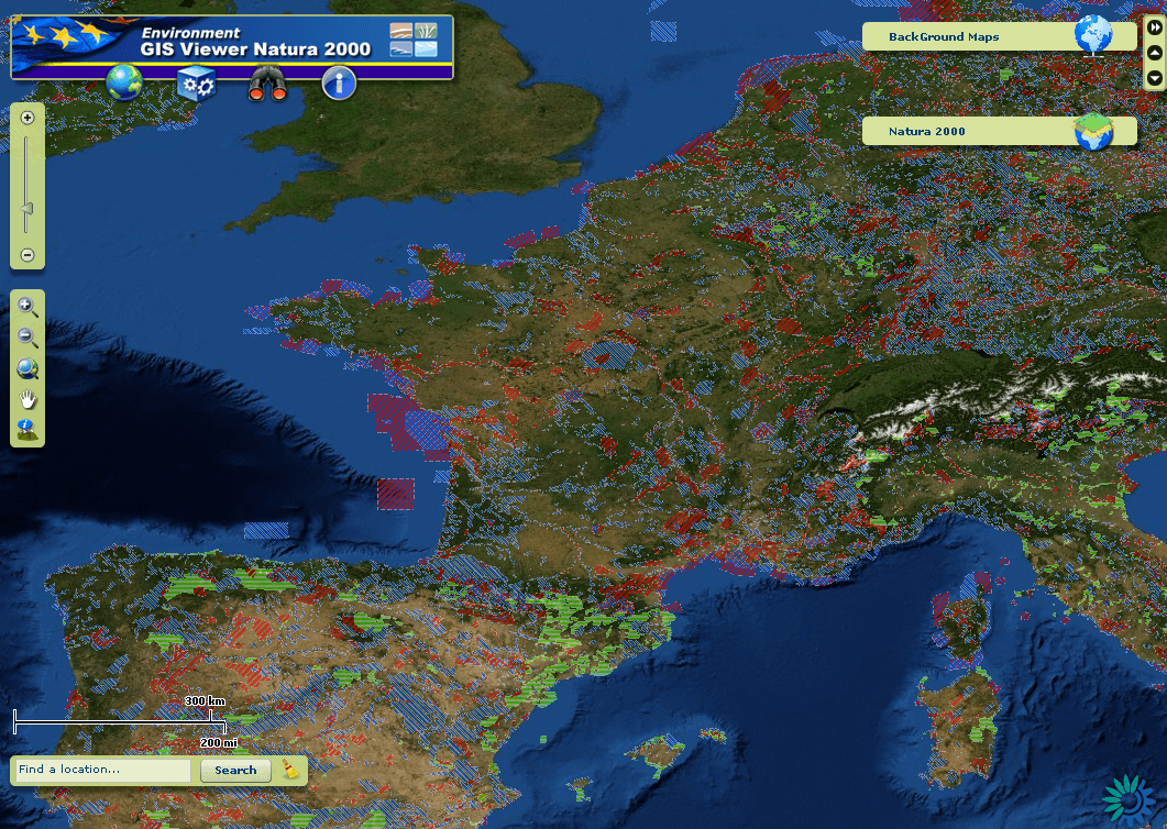 The interactive Natura 2000 map. Photo: European Commission