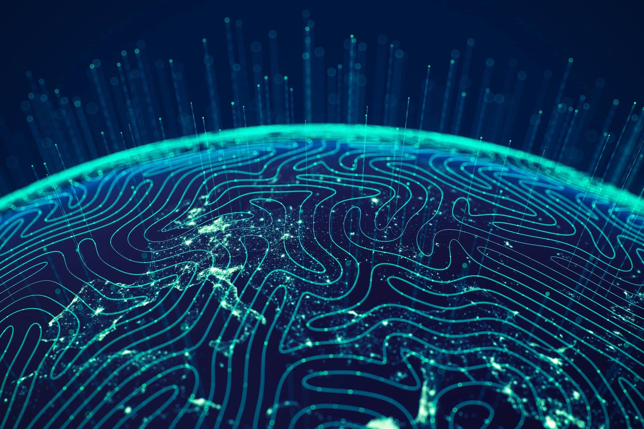 Visualisation of satellite view showing Europe