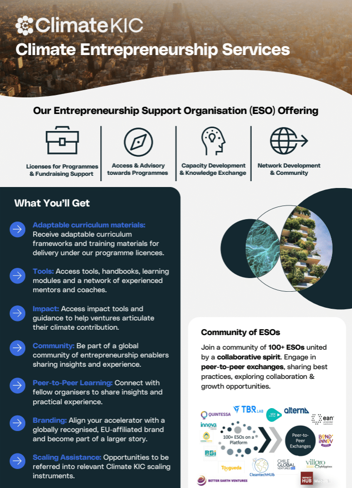 Climate Entrepreneurship Services